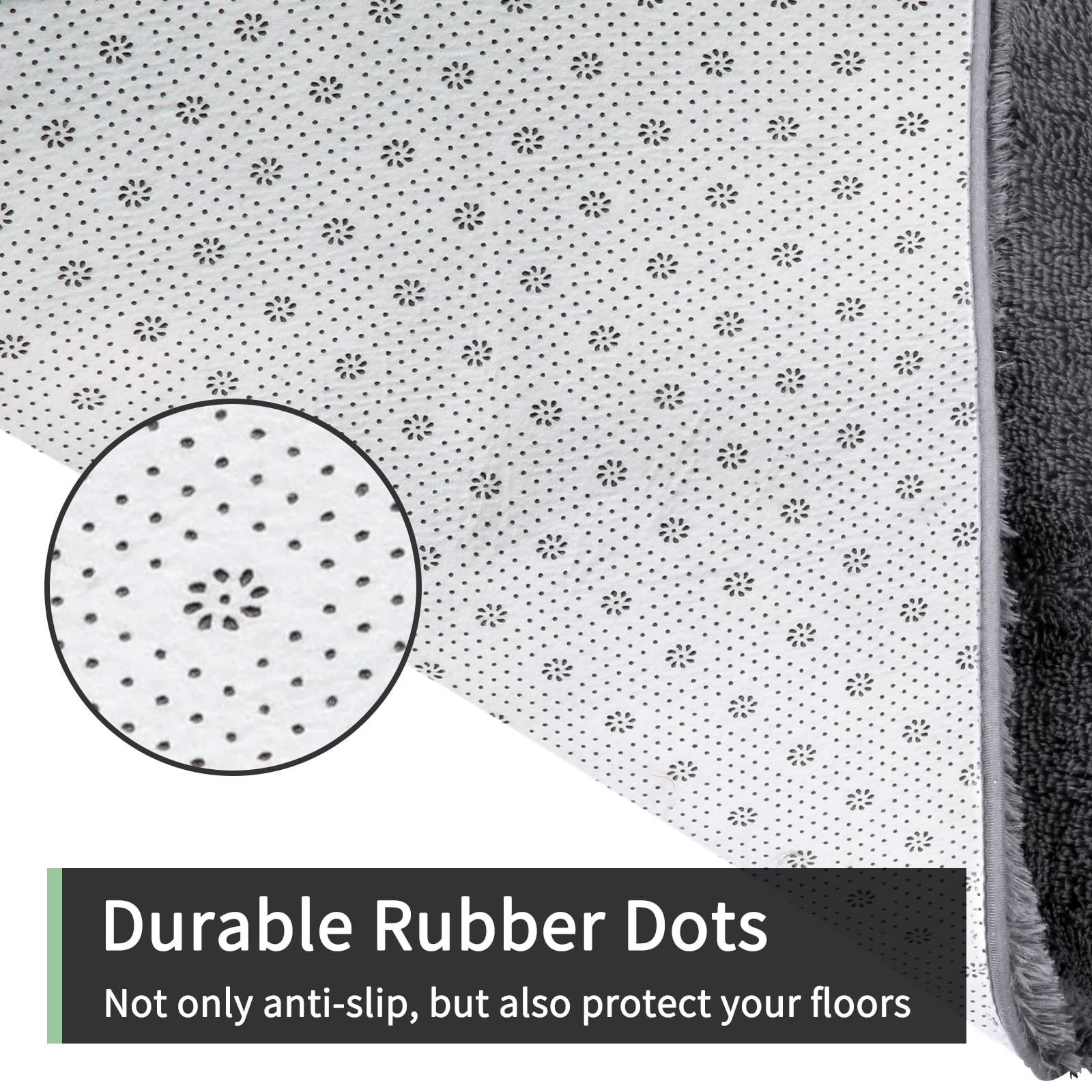 Solid Color Fluffy Rugs, Non-slip Soft Shaggy Floor Carpet Mats & Rugs for Room Decor, Washable Non-slip Modern Area Rug, Modern-style Decorative Carpets for Home Livingroom Bedroom, Dark Gray