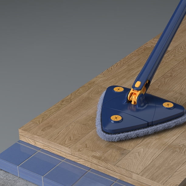 Fregona de limpieza 360 fregona de limpieza de suelo giratoria para el hogar (fregona azul + 1 paño)