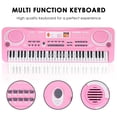 thumbnail image 2 of 61-Key Electric Piano with Microphone Multifunctional Electronic Organ USB Digital Keyboard Kids Musical Instrument Learning Toy Pink, 2 of 9