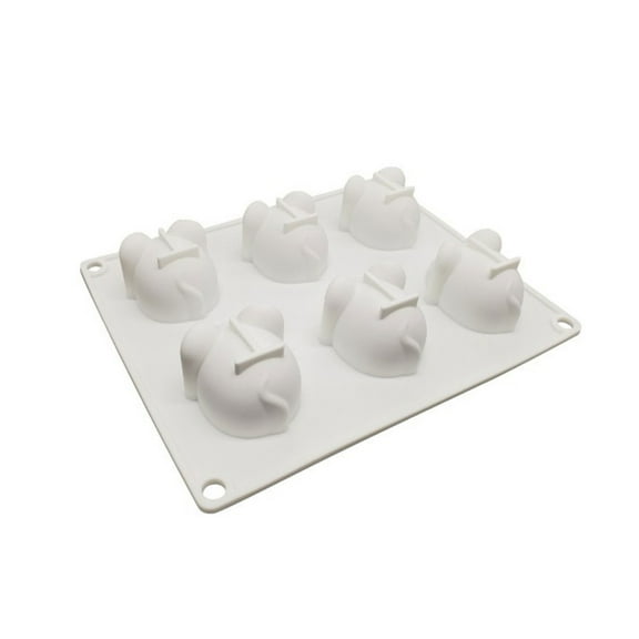 6-Cavity Mini Mouse Shaped Silicone Mold DIY Mousse Cake Mold Baking Tool for Making Chocolate Fondant Dessert Durable