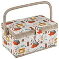 thumbnail image 2 of Sewing Box  Sewing Basket  Fabric Sewing Basket  Storage Box Fabric Sewing Basket Craft Box Household Sundry Storage Organizer With Handle, 2 of 8
