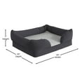 thumbnail image 6 of Comfy Orthopedic Memory Foam Dog Bed for Small Breeds (25"W x 20"D) Bolstered Style with Zippered Washable Cover & Non-Slip Bottom, 6 of 11