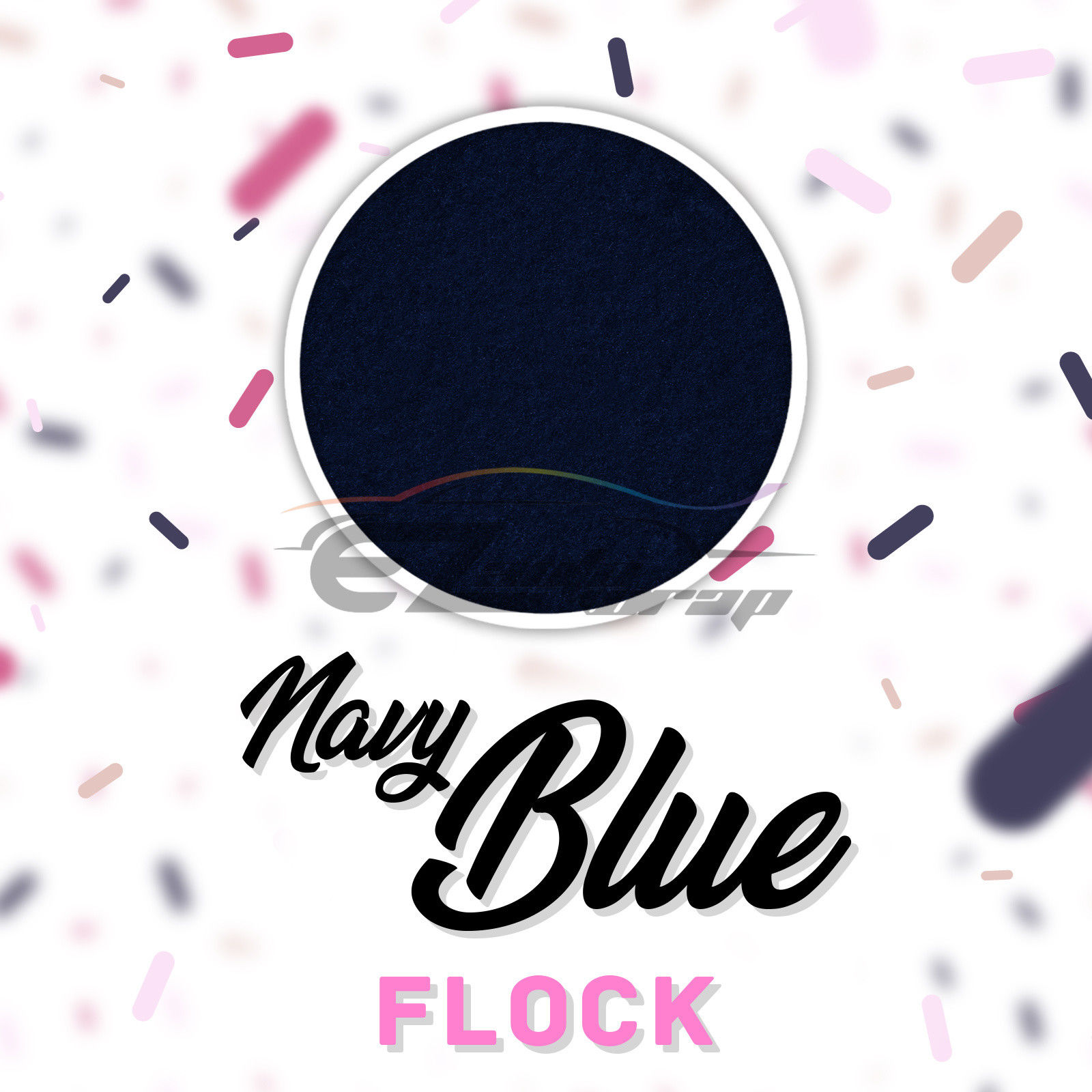 ESSMO Navy Blue Flock Heat Transfer Vinyl HTV Sheet T-Shirt 20" Wide Iron On Heat Press DF11 20"x180"