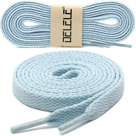 

Wish 2 pairs of flat shoe laces suitable for skateboard shoes and sports shoes 59.06 Inch（Light blue） S3067
