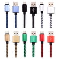 thumbnail image 3 of Nylon Braided Fast Charging Data Cable High Speed Transmission Durable and Flexible in Multiple Colors, 3 of 8
