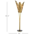 thumbnail image 2 of Vintage Brass Black Tropical Floor Lamp, 2 of 5