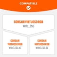 thumbnail image 2 of Funda de diadema WC BandZ Virtuoso V2 Silicone para Corsair Virtuoso, 2 of 8