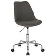 thumbnail image 2 of BizChair Mid-Back Dark Gray Fabric Task Office Chair with Pneumatic Lift and Chrome Base, 2 of 13