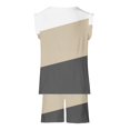 thumbnail image 5 of Dealovy Girls Clothes 2 Piece Set Crewneck Sleeveless Tops Elastic Waist Shorts Colorblock/Striped Loungewear, 5 of 7