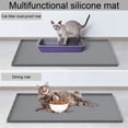thumbnail image 7 of UHIAGREE Cat Litter Box Mat, 34 × 22in Large Silicone Kitty Litter Trapping Waterproof Mat(Gray), 7 of 7