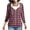 Hot Pink, variant on QUNYINEY Zip up Womens Jackets Casual Lightweight with Hood Plaid Jacket Long Sleeve Fall Winter Womens Coats