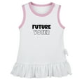 thumbnail image 1 of Future Voter Funny Dresses For Baby, Newborn Babies Skirts, Infant Princess Dress, 0-24M Kids Graphic Clothes (White Sleeveless Dresses, 12-18 Months), 1 of 4