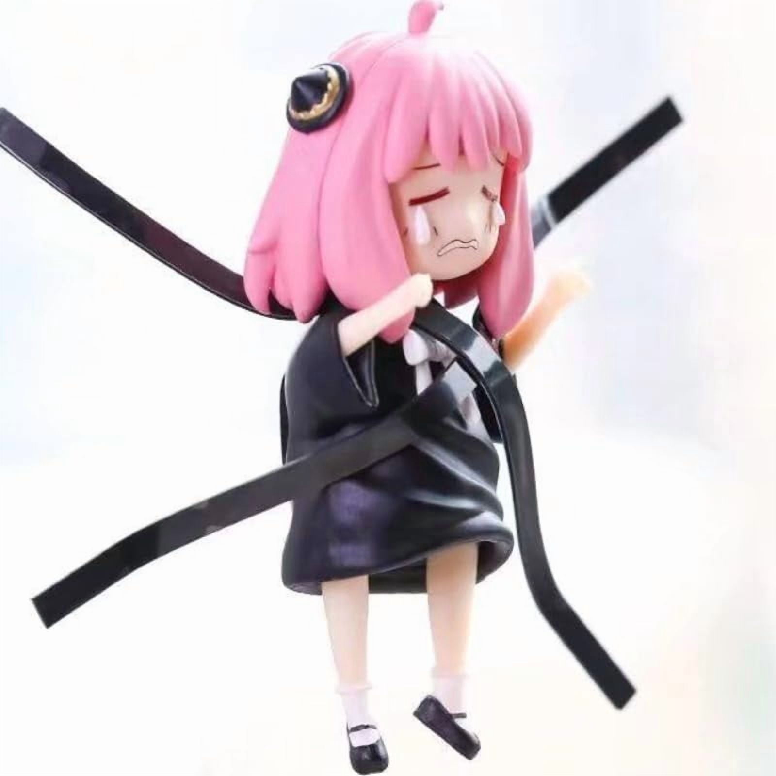 Newly Anya Figure Q Version Crying Anya Action Figures 11cm/4.3inch Handmade PVC Anime Manga Character Model Statue Craft Gifts