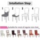 thumbnail image 4 of Dining Room Chair Covers Slipcovers Set of 4 , Stretch Removable Washable Dining Chair Protector Decoration Cover Seat Slipcover for Hotel,Ceremony,Ba, 4 of 5