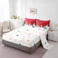 thumbnail image 5 of Castle Fairy Kids Christmas Tree Snowman 7-Piece Twin Bedding Sets,Festival Xmas Bedding Comforter Set,Happy New Year Breathable Sheet Sets,Luxury Bedroom Decor, 5 of 8