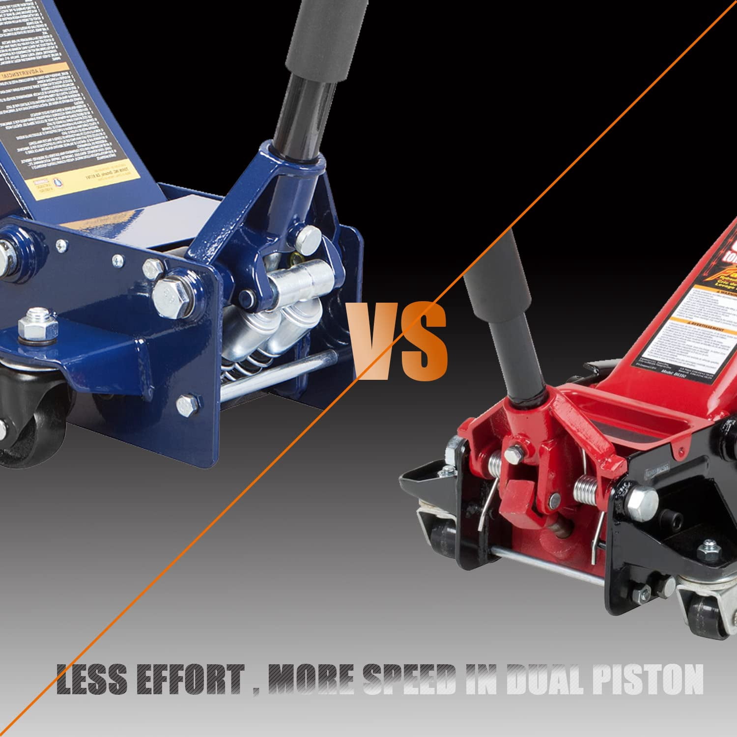 TCE Service/Floor Jack Torin Hydraulic Ultra Low Profile Heavy Duty Steel with Dual Piston Pump DWT830026XU