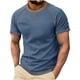 thumbnail image 2 of Ceisia Men's Fall/Winter Gift Casual Solid Color Round/Crew Neck Short Sleeve Top - Comfortable Daily Outdoor Wear, 2 of 7