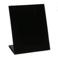 thumbnail image 3 of L-shape Stand Velvet Board Earring Dangle Stud Holder Display Pad Black, 3 of 9