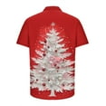 thumbnail image 2 of Men's Ugly Christmas Shirts Short Sleeve Blouse Santa Claus Shirt Casual Button-Up Shirts Funny 3D Printed Sweatshirt Christmas Tree Shirt Festival Party Xmas Costume Casual Loose Pullover, 2 of 4