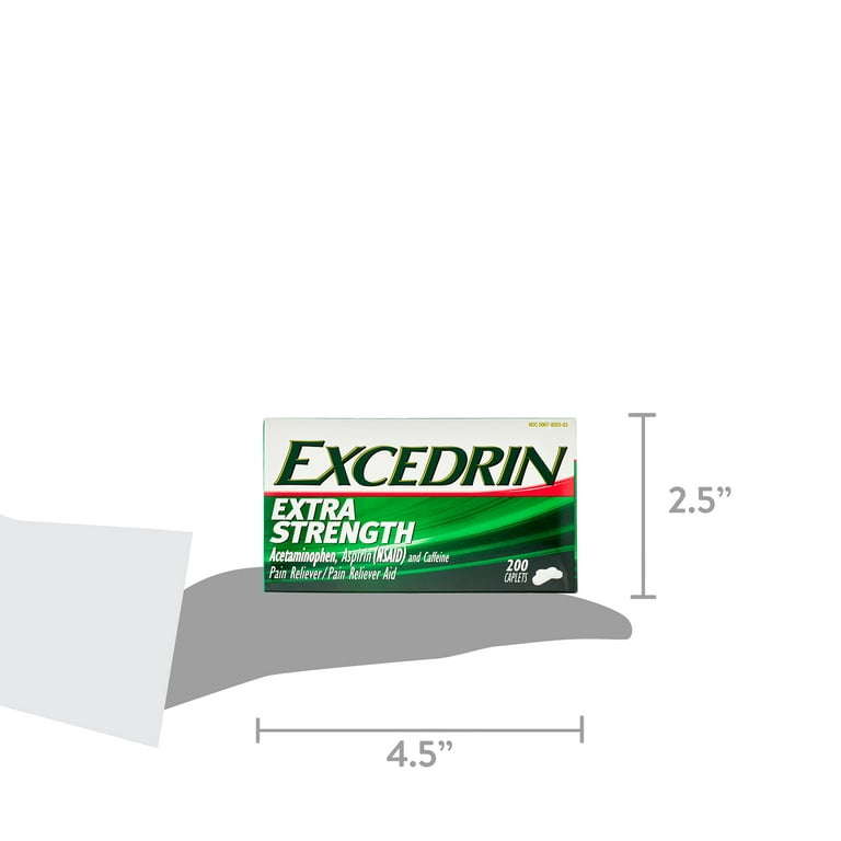 Excedrin Extra Strength Headache Pain Relief Caplets, 200 Count