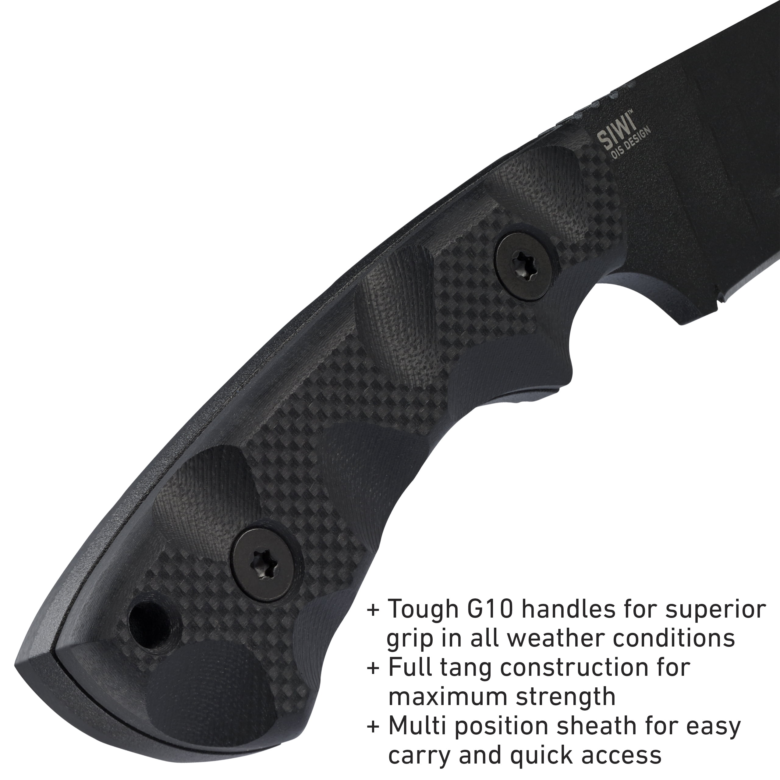 CRKT Siwi Fixed Blade Knife with Sheath: SK-5 Plain Edge Blade, G10 Handle, 2082