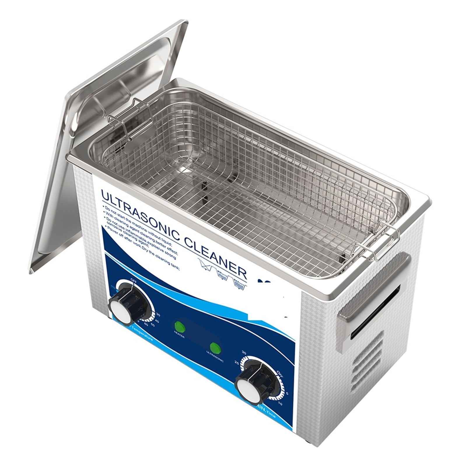 Ultrasonic Cleaner 4.5L 180W Stainless Steel Bath Dial Adjust Heater Timer Cleaning Medical Fuel Injector Nozzle ,Strong Cleaning