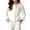 White, variant on Rrxhxhs Cardigan for Girls Solid Color Crew Neck Side Drawstring Button Front Long Sleeve Loose Casual Cover Up