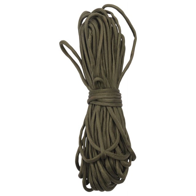 Cuerda de paracaídas Paracord de 7 cuerdas resistente para supervivencia en campamento Color: verde Longitud: 15 m