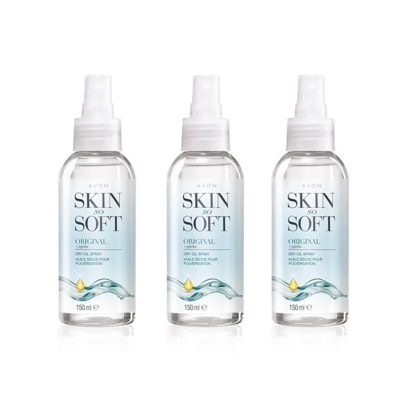 Aerosol de aceite seco AVON Skin So Soft Original 150 ml (paquete triple)