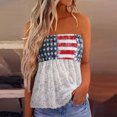 thumbnail image 2 of Loose Tank Tops Para Las Mujeres Mujeres encaje Bandeau Casual sin mangas verano vacaciones suelta vacaciones TubeTop camisa blusa plisada estiramiento túnica Top (White, L), 2 of 6