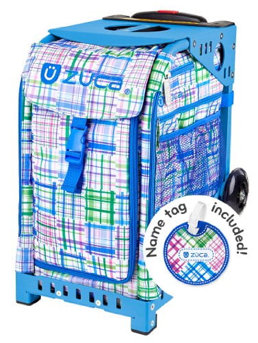 Zuca Berry Patch Ice Skating Roller Bag & Blue Frame with Flashing Wheels by ZUCA