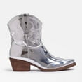 thumbnail image 2 of Circus by Sam Edelman Josephina Soft Silver Pointed Toe Heeled Western Booties (SOFT SILVER, 6), 2 of 5