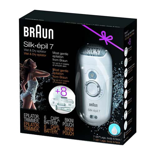 Braun Silk-Epil 7 And Cordless Hair Removal 7-7561 Epilator, 1 Ea, 2 Pack -