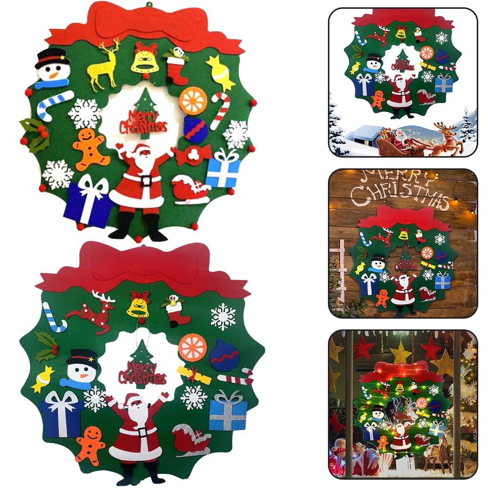 Horoper DIY Felt Snowman, Kids Gifts DIY Felt Snowman  Detachable Xmas Ornament Wall Hanging Games DIY Felt Christmas Snowman  Games Set for Christmas Decorations (01) : 居家與廚房
