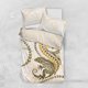 thumbnail image 1 of Juego de cama Tuatara maorí dorado lujoso estampado pastel LT01, 1 of 6