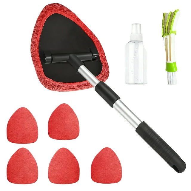 Hearth & Gear Windshield Cleaning &Blind 180° Rotating Head Extendable Handle With Microfiber Pads For Window Cleaning & Home Car Cleaning Wipes Interior Leather Car Cleaning Wipes Meguiars Car