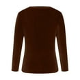 thumbnail image 6 of Womens Plus Size Velvet Tops Crewneck Long Sleeve Casual Pullover for Women Soft Warm Shirts Comfy Velour Blouses Tops, 6 of 6