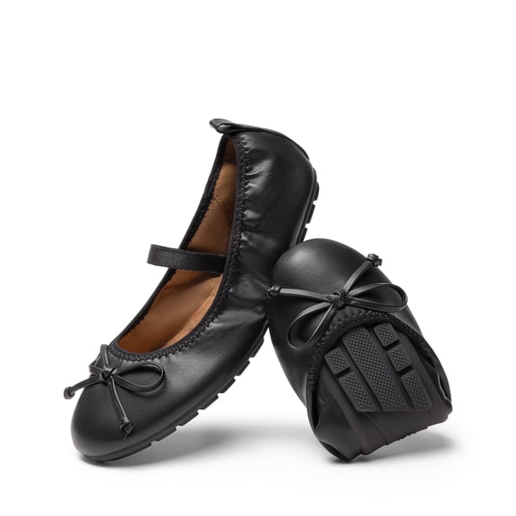 BURUDANII Girls Mary Jane Ballet Flats – Flexible Dress Shoes for Toddlers & Little Kids