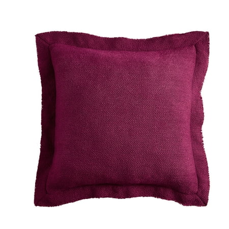 Better Homes & Gardens 20  x 20  Luscious Merlot Bi-Flange Polyester Decorative Pillow