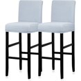 thumbnail image 1 of Housses de Chaise de Comptoir de Pub Réutilisables Housse Extensible Amovible Lavable Ensemble de 2 (86-Bleu Ciel), 1 of 6