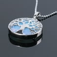 thumbnail image 1 of Natural Round Gem Stone Kabbalah Tree of Life Necklaces Pendants, 1 of 6