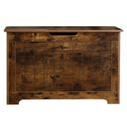 HomGarden 30'' Wooden Toy Chest 150L Large MDF Child Storage Box Cabinet Rustic Brown