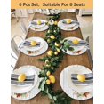 thumbnail image 4 of 15 Inch Round Placemats Set of 6, Orange Green Grey Fall Non Slip Heat Insulation PP Table Mats, Botanical Thanksgiving Pumpkins Vintage Washable Place Mats for Kitchen Dining Party Table Decor, 4 of 7