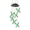 thumbnail image 1 of Campanas de viento solares con forma de pájaro, luz LED que cambia de color, impermeables, con carcasa negra, para exteriores, para jardín, balcón, pequeños pájaros de colores., 1 of 14