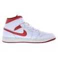 thumbnail image 2 of Nike Air Jordan 1 Mid SE Leather Mens Shoes Size 10, Color: White/Lobster/Dune Red/Sail, 2 of 4