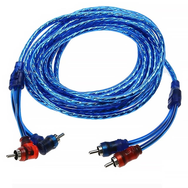 fastboy Car Amplifier Cable Installation Wiring RCA Copper Wire Vehicle Digital Stereo Hi-fi Audio Cable blue 8m