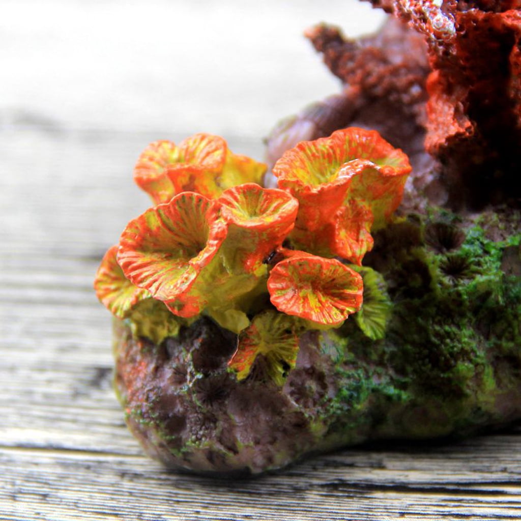 Aquarium Coral Decor Fish for Tank Coral Rocks Resin Cave Safe and Harmless
