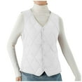 thumbnail image 2 of RYDCOT Women's Outwear Quilted Vest Women Winter Button Up Sleeveless Warm Fleece Lined Coat Jacket Lightweight Padded Gilet Vest Sale, 2 of 5