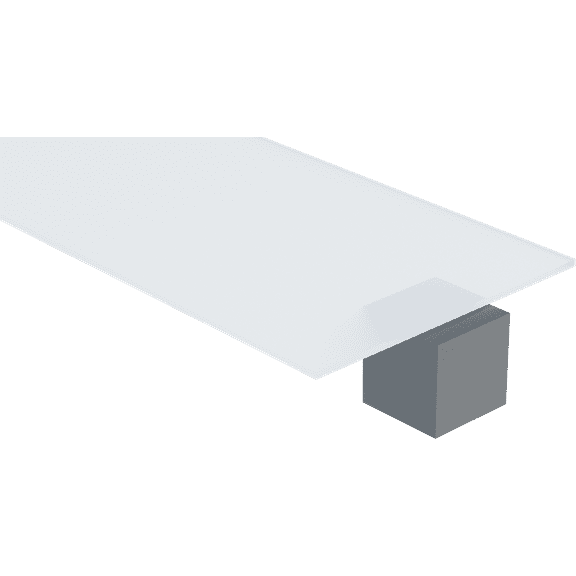 Plastic-Craft Translucent Acrylic Extruded Sheet, 7328 White, 1.5MM Thick, 12" W x 12" L, Pack of 6