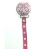 Personalized Name Pink Bow Pacifier Clip